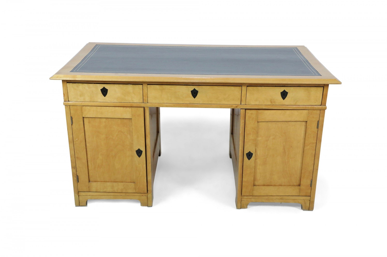 Swedish Biedermeier style Birch kneehole desk (1 of 15)