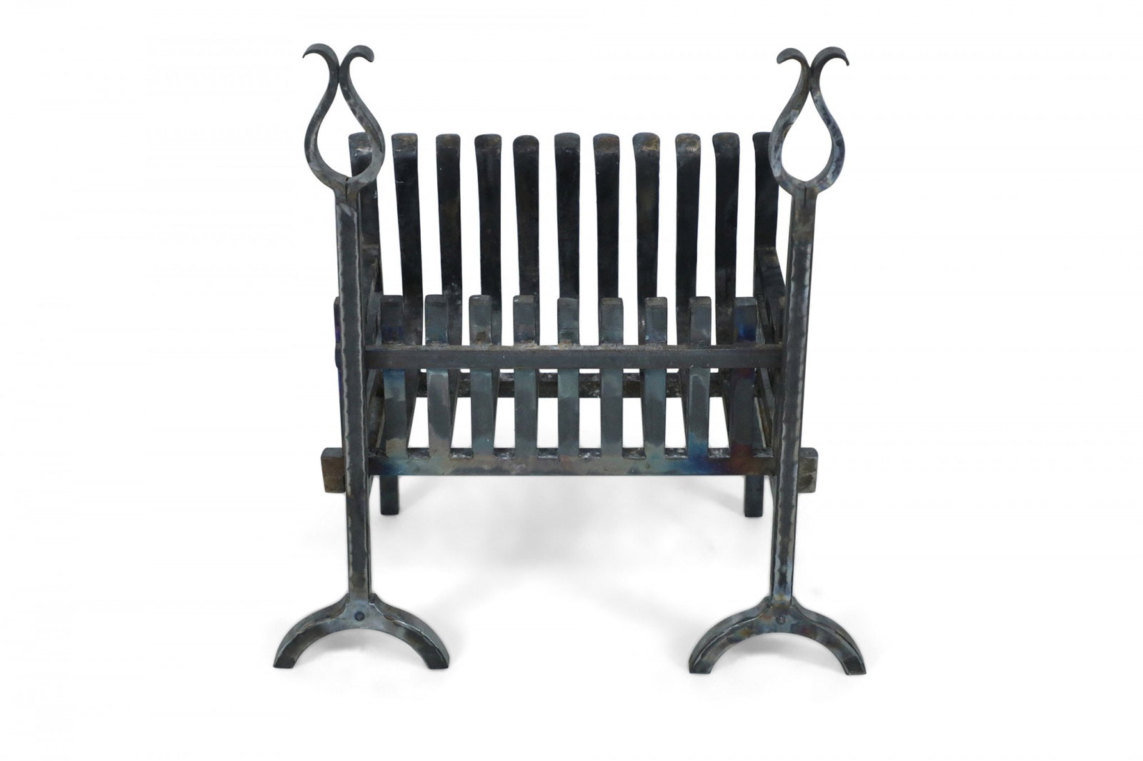Inglenook fire basket with integrated andirons (1 of 12)