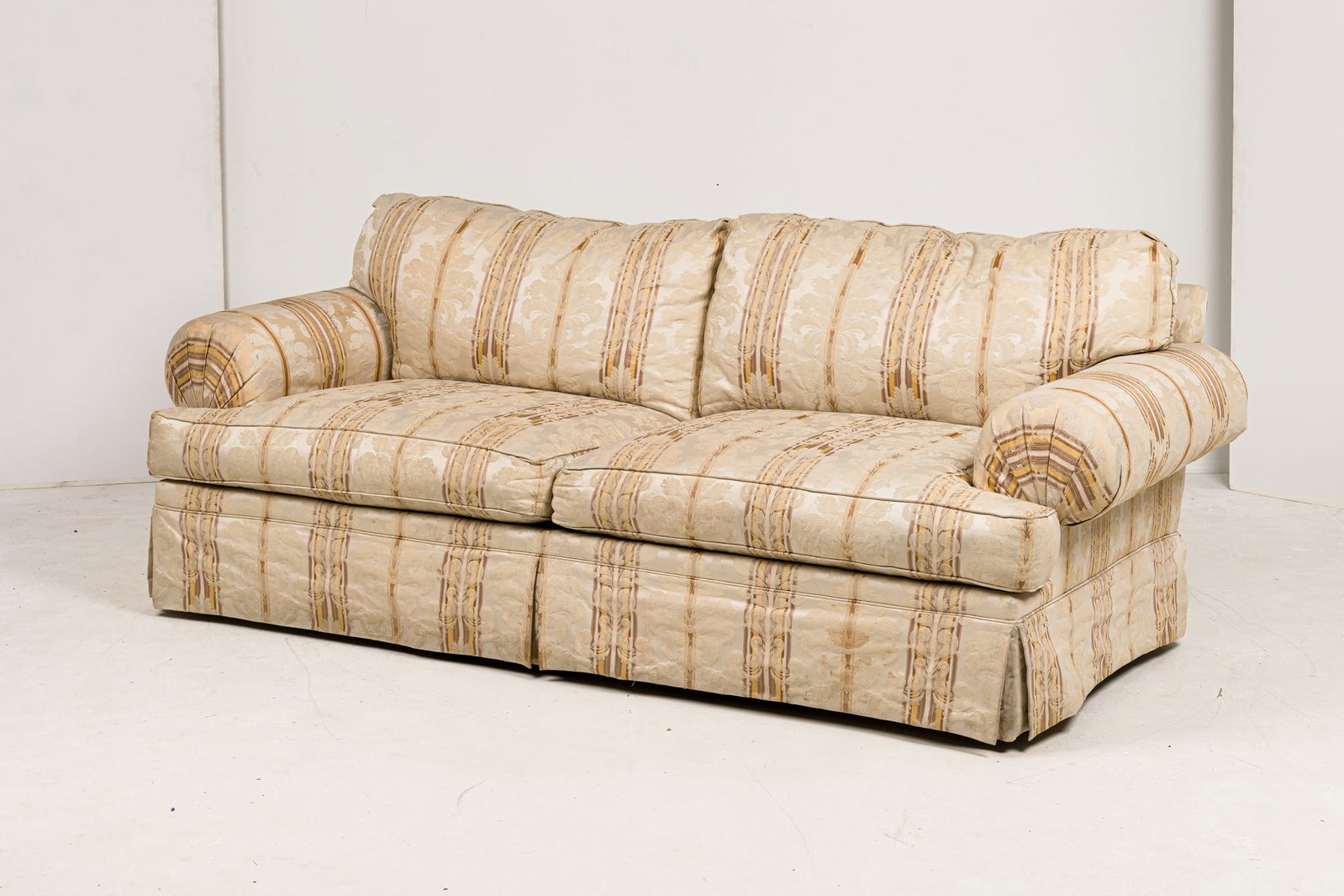 Custom two seat large beige 2-seater sofa (1 of 8)
