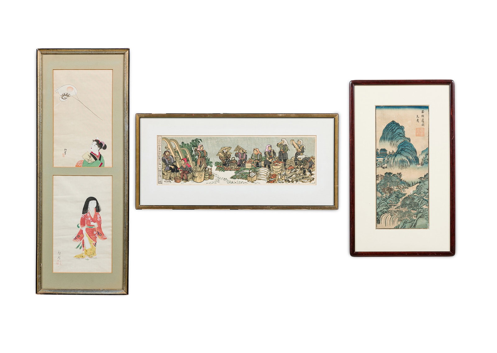 (4) Japanese woodblock wrints inc. Kikuchi, Tokushi & Tanaka (1 of 20)