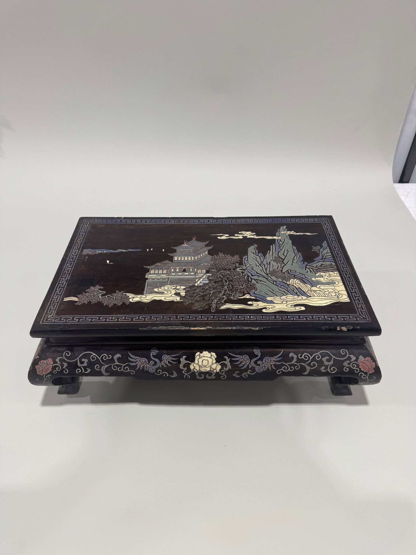 Vintage Chinese inlaid lacquered kang table (1 of 6)
