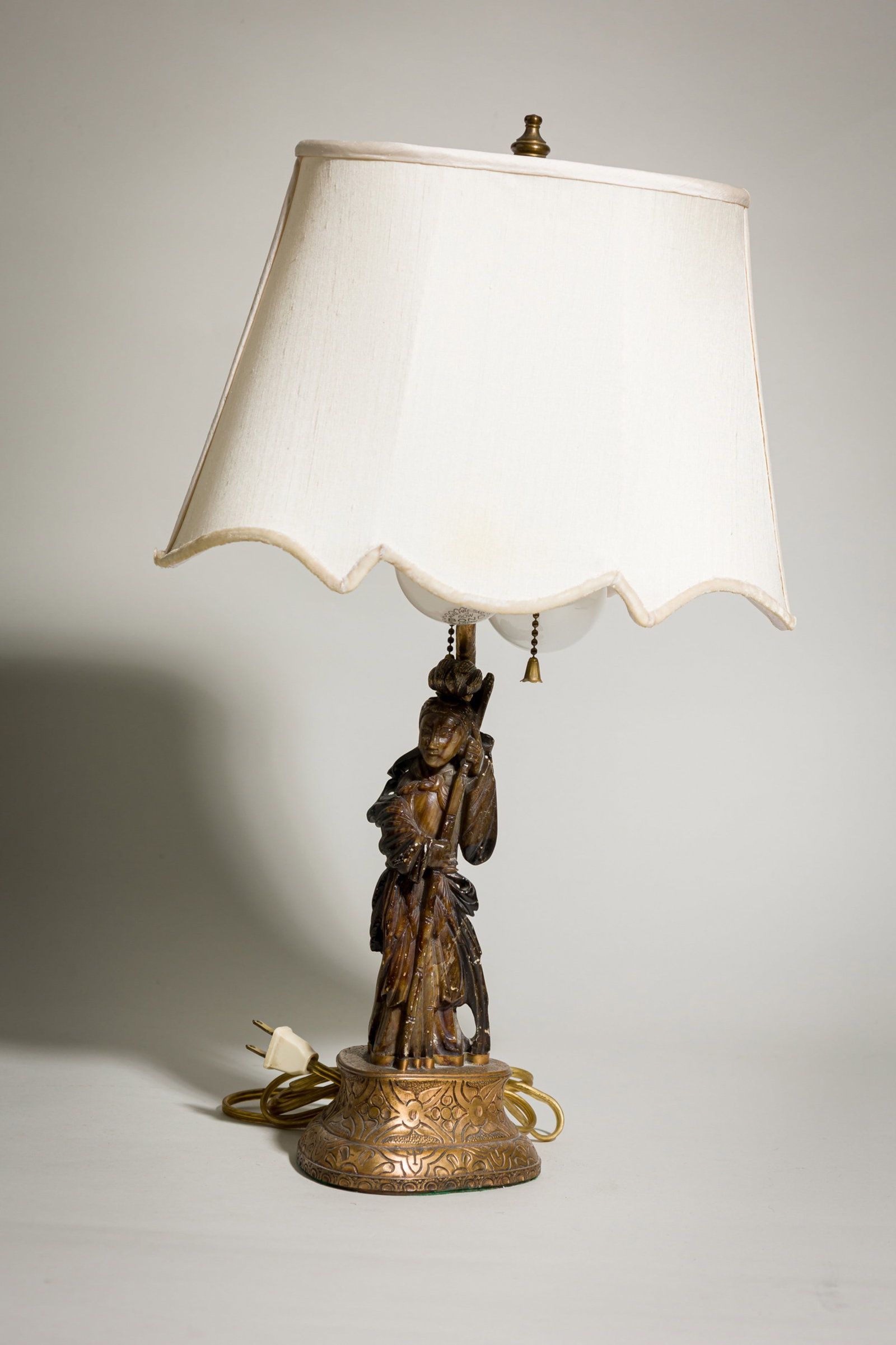 Antique Chinese Hardstone Guanyin Mounted as a Lamp (1 of 11)