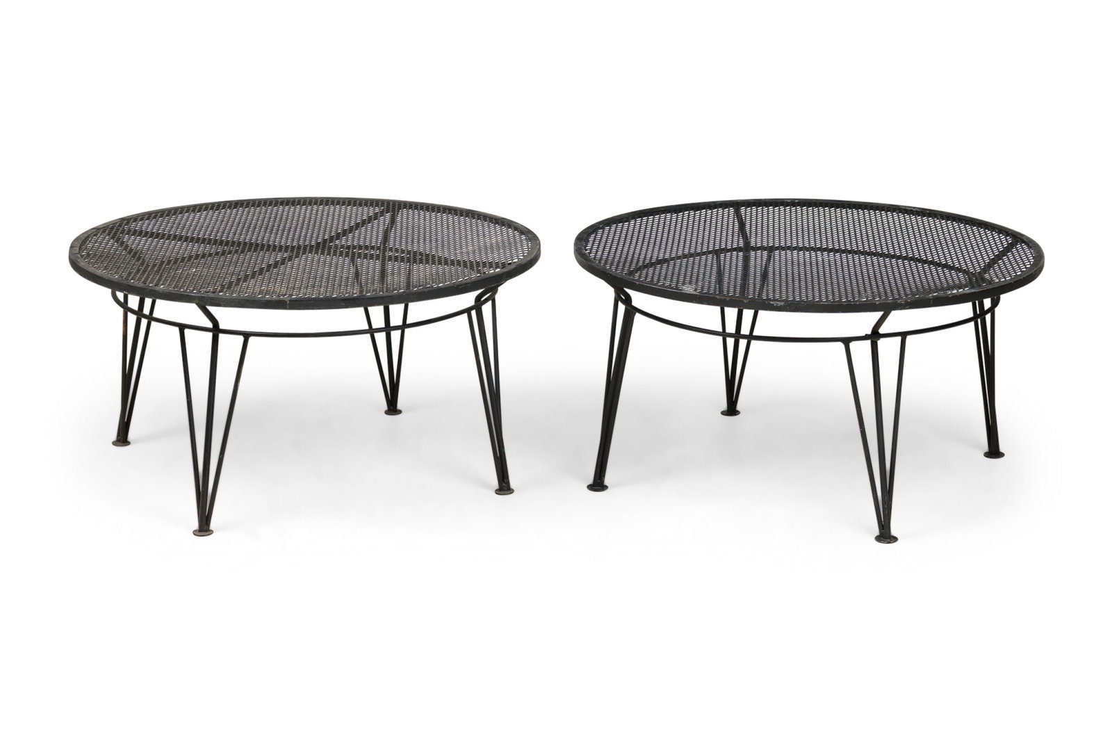 Salterini, pair vintage black iron coffee tables (1 of 19)