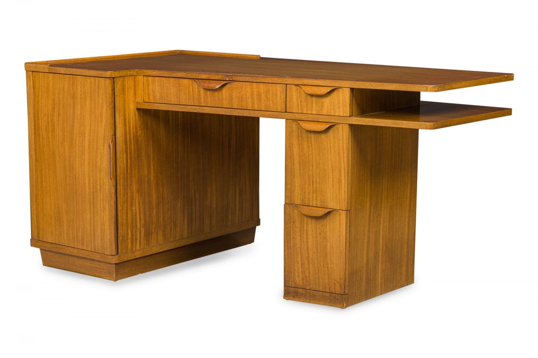 Edward Wormley for Dunbar, wedge top pedestal desk (1 of 13)