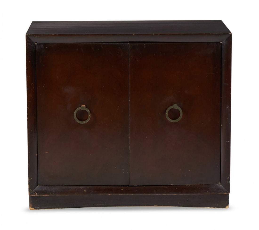 T.H. Robsjohn-Gibbings, Two Door Mahogany Cabinet (1 of 13)