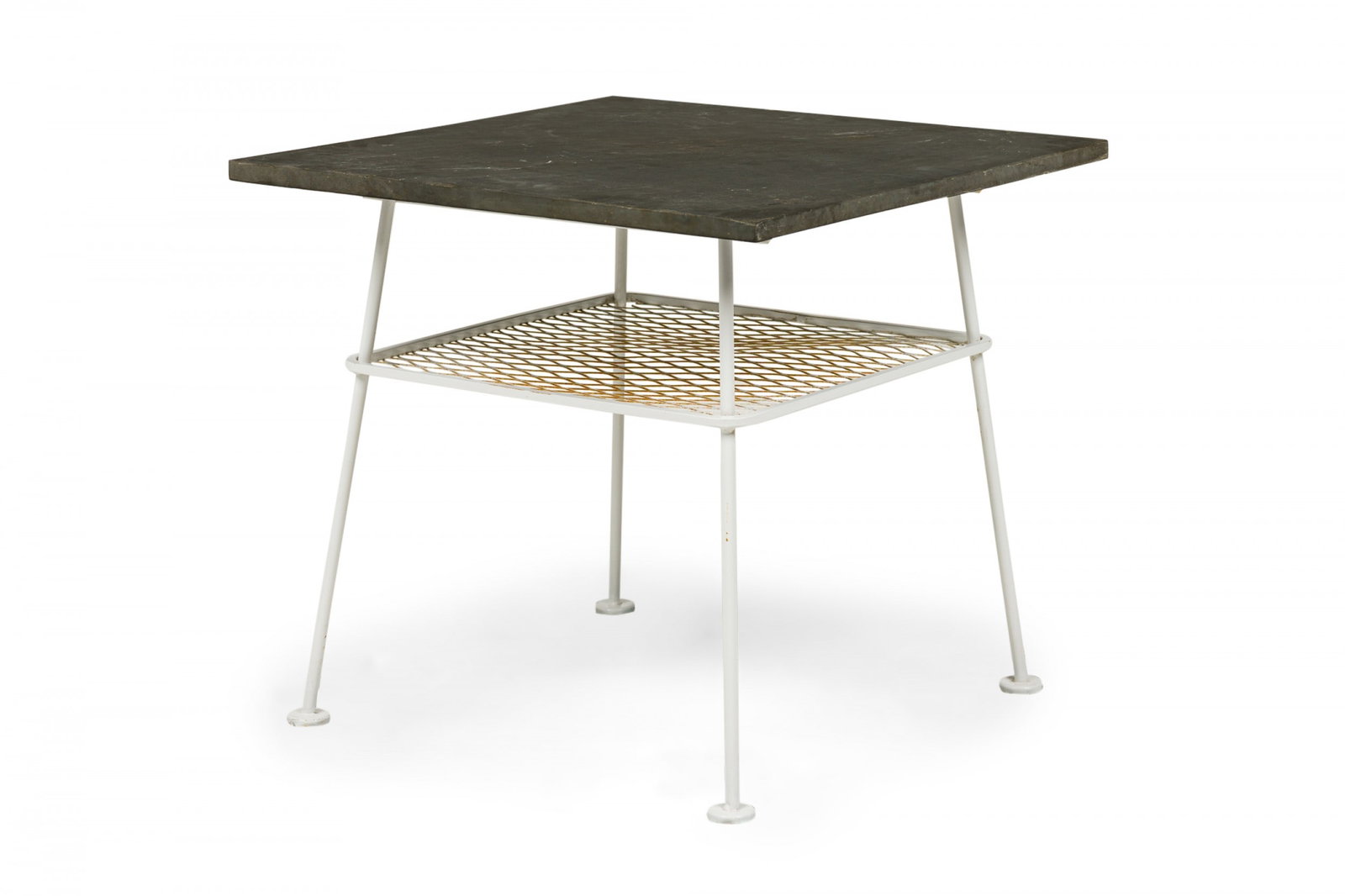 Russell Woodard, slat topped iron outdoor table (1 of 10)