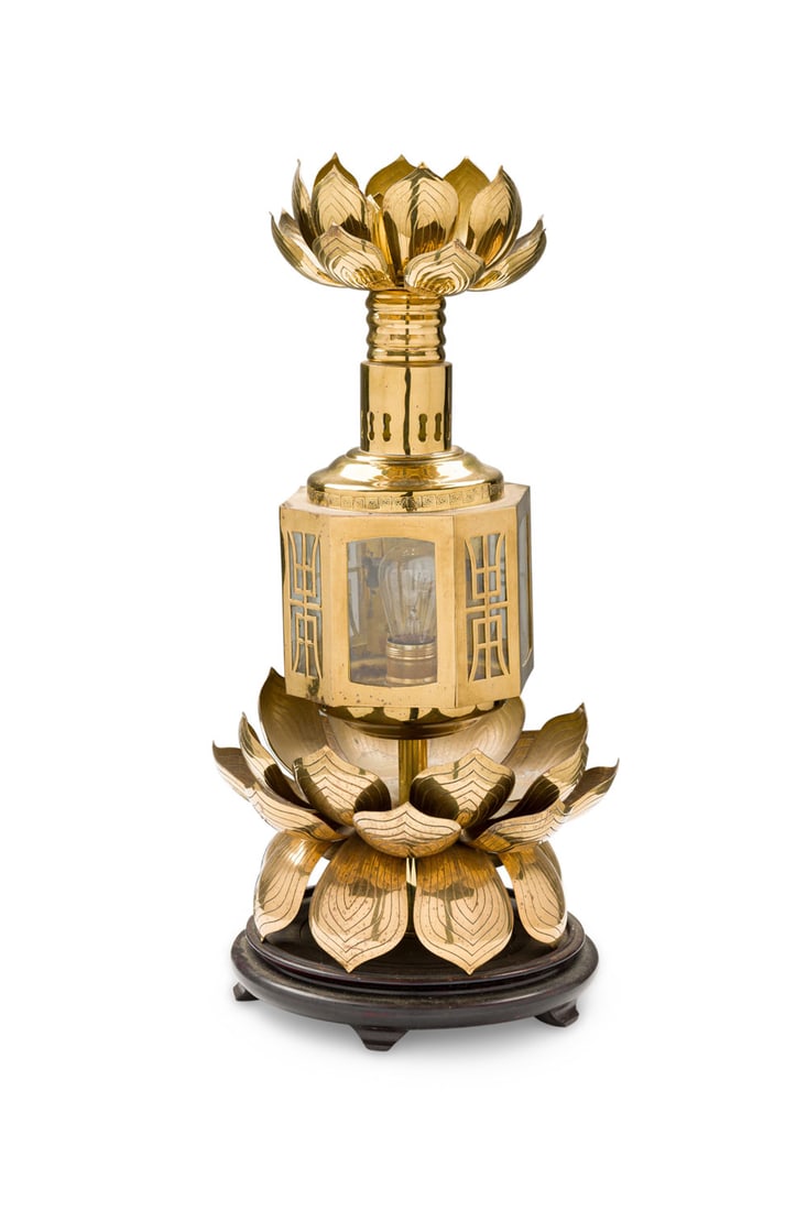 Chapman Lighting, Brass Chinese Lotus Lantern (1 of 13)