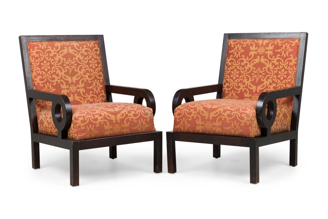 Sergio Savarese, pair "Harlow" club chairs (1 of 10)