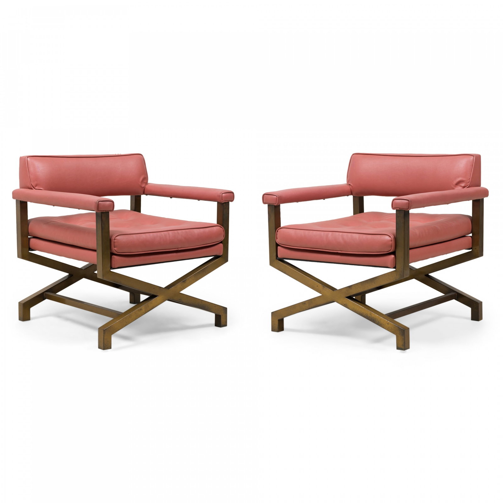 American Modern, brass frame campaign armchairs (1 of 14)