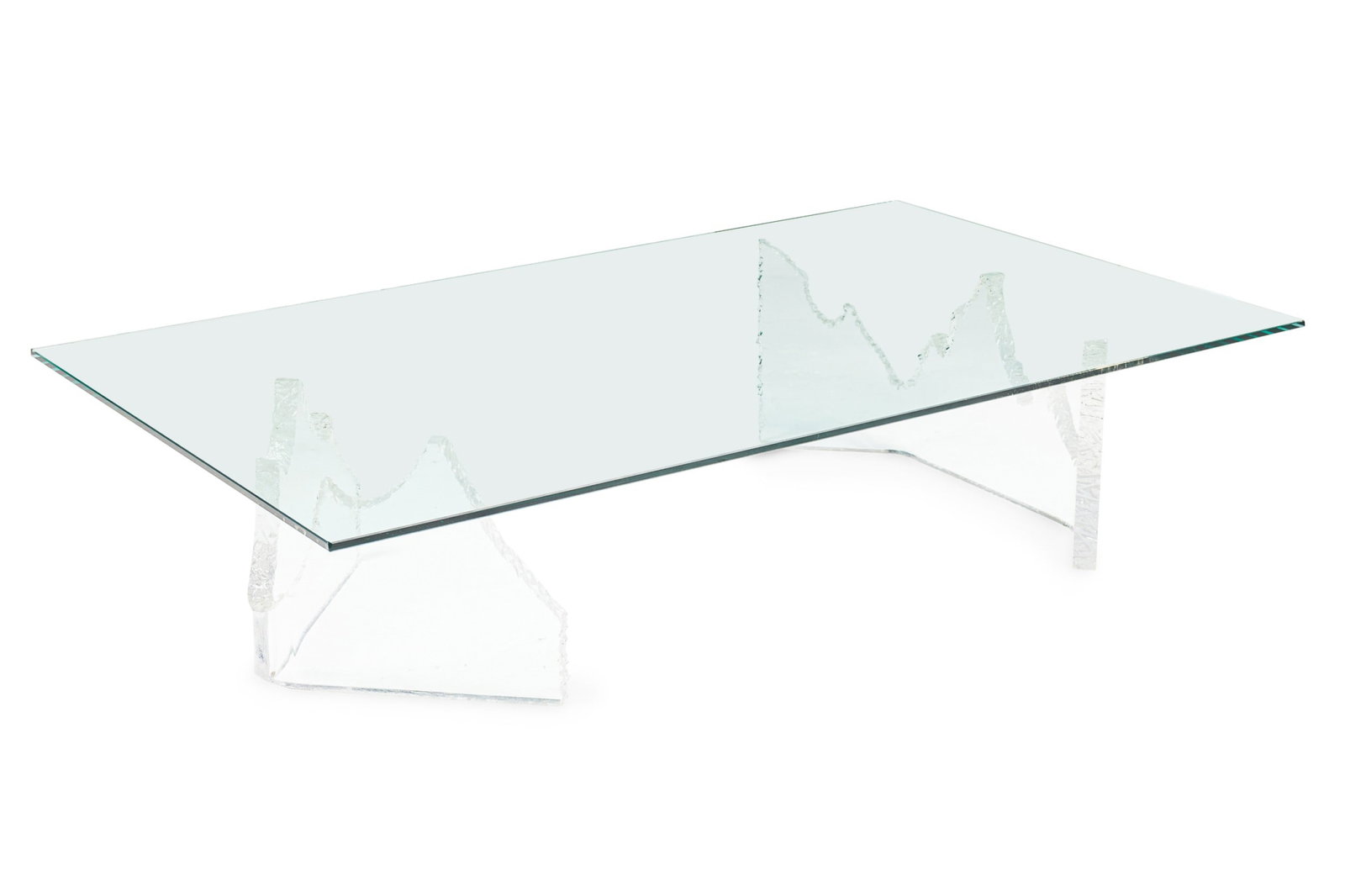 Lion in Frost (Attrib.), glass and lucite iceberg coffee table (1 of 7)