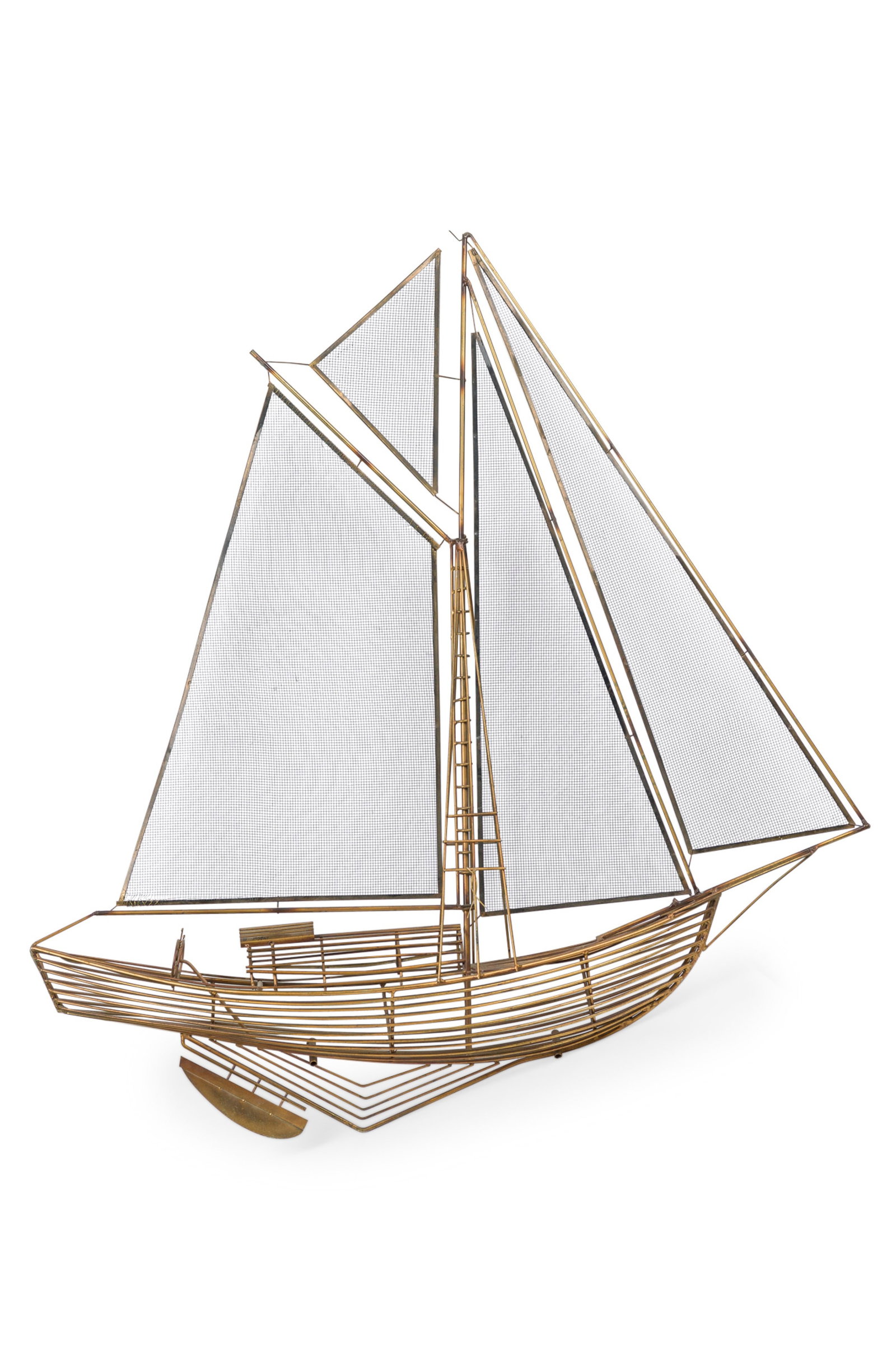 Curtis Jere, Brass Wall-Mounted Model of a Ship (1 of 11)