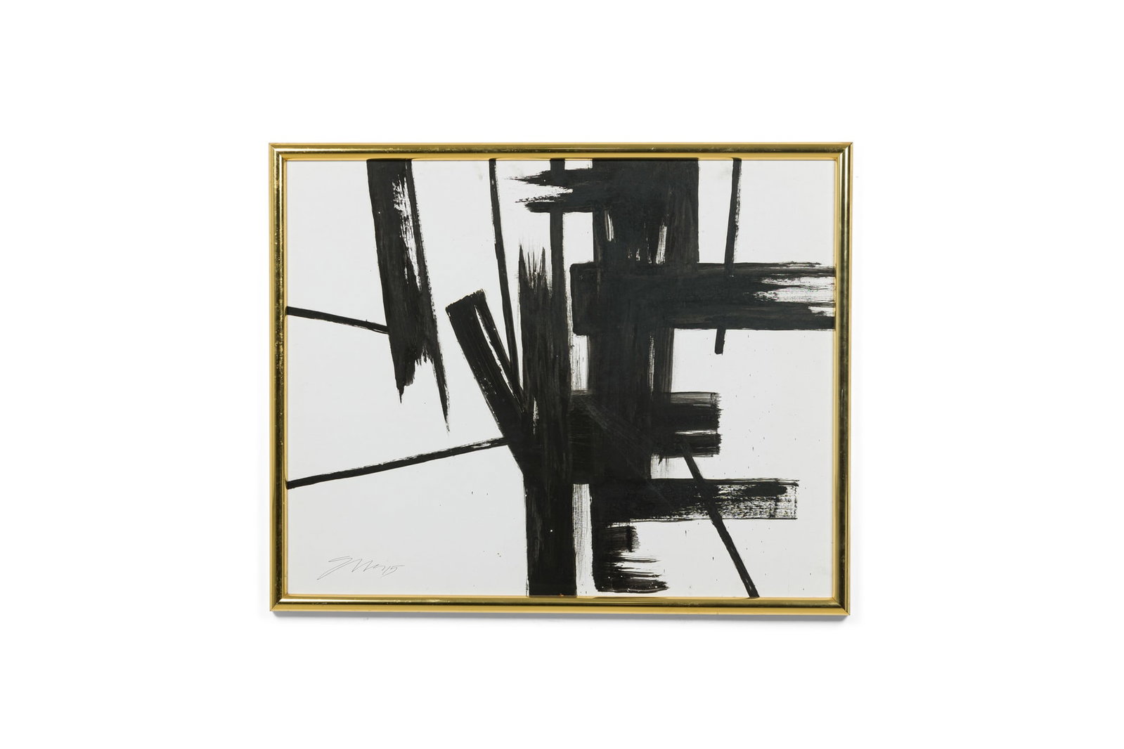 Ed Eller, oil on paper Ab Ex painting (1 of 7)