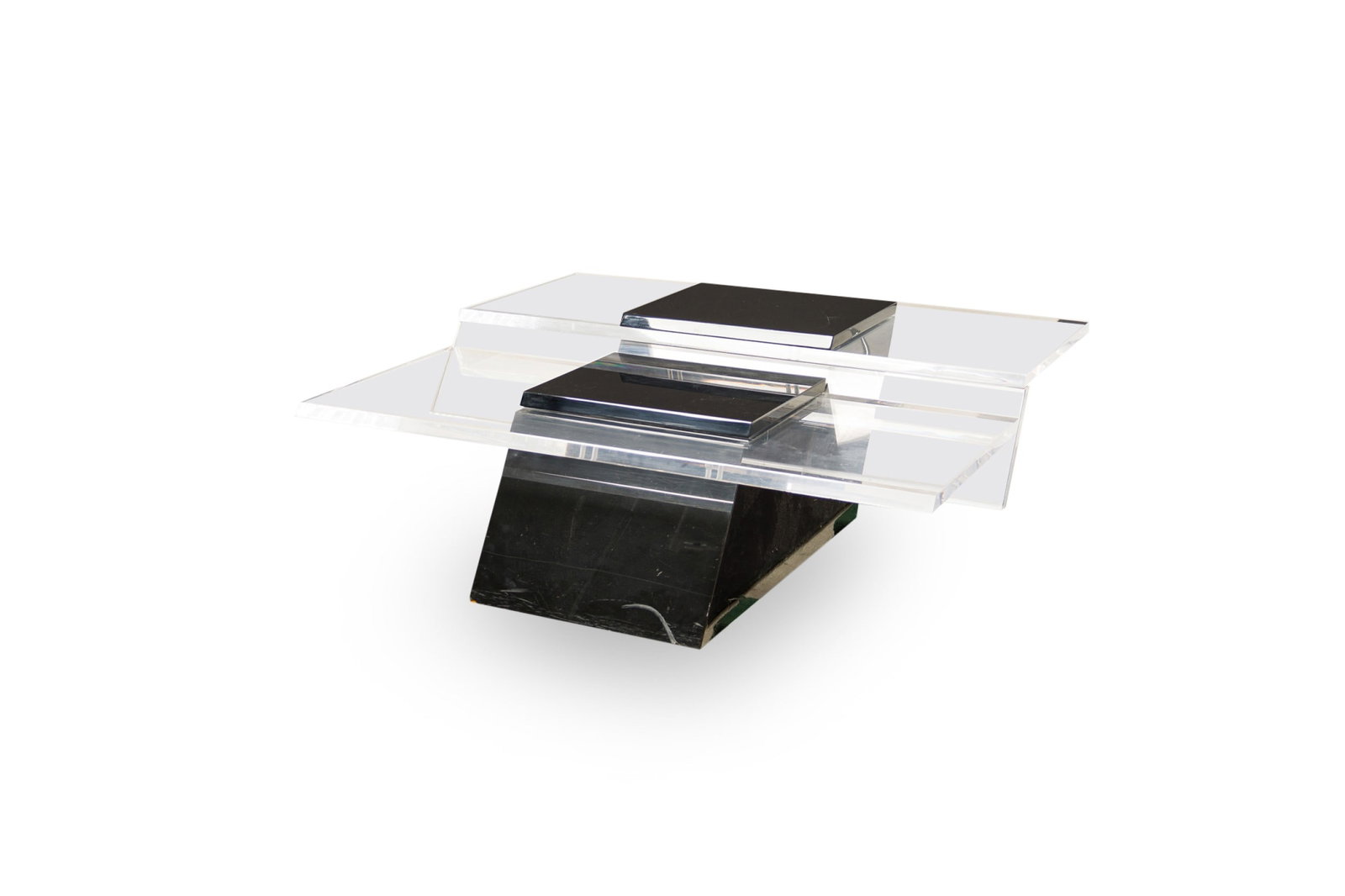 Saporiti, Italian Modern lucite and lacquer coffee table (1 of 9)