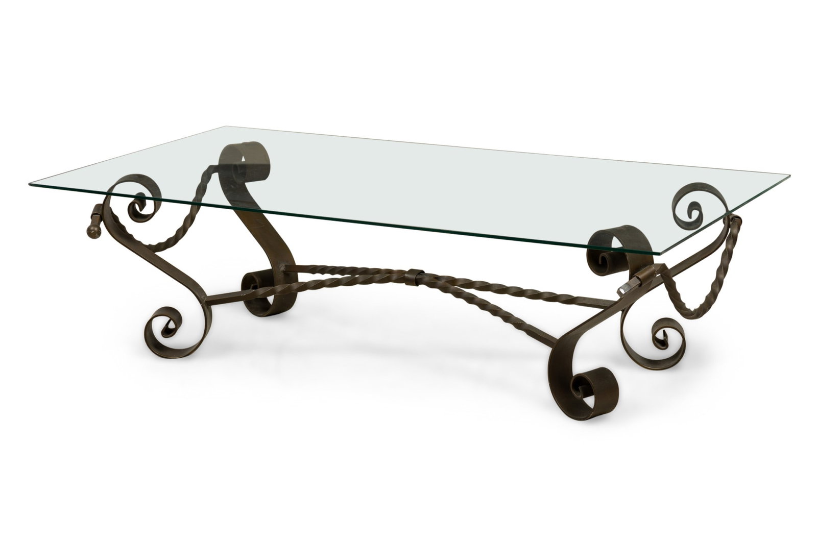 French Art Deco style wrought iron coffee table frame (1 of 15)