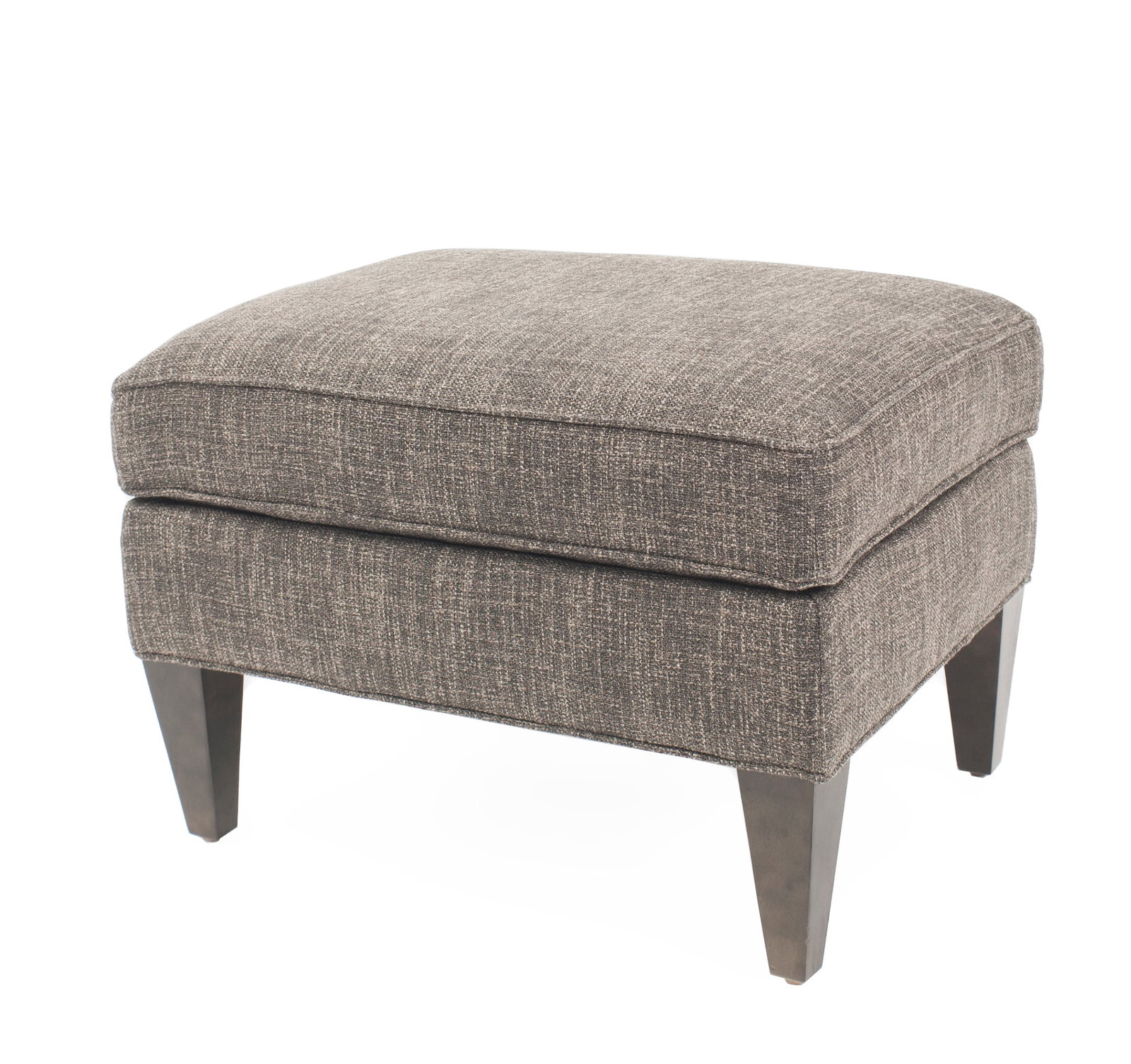 Contemporary gray upholstered ottoman (1 of 2)