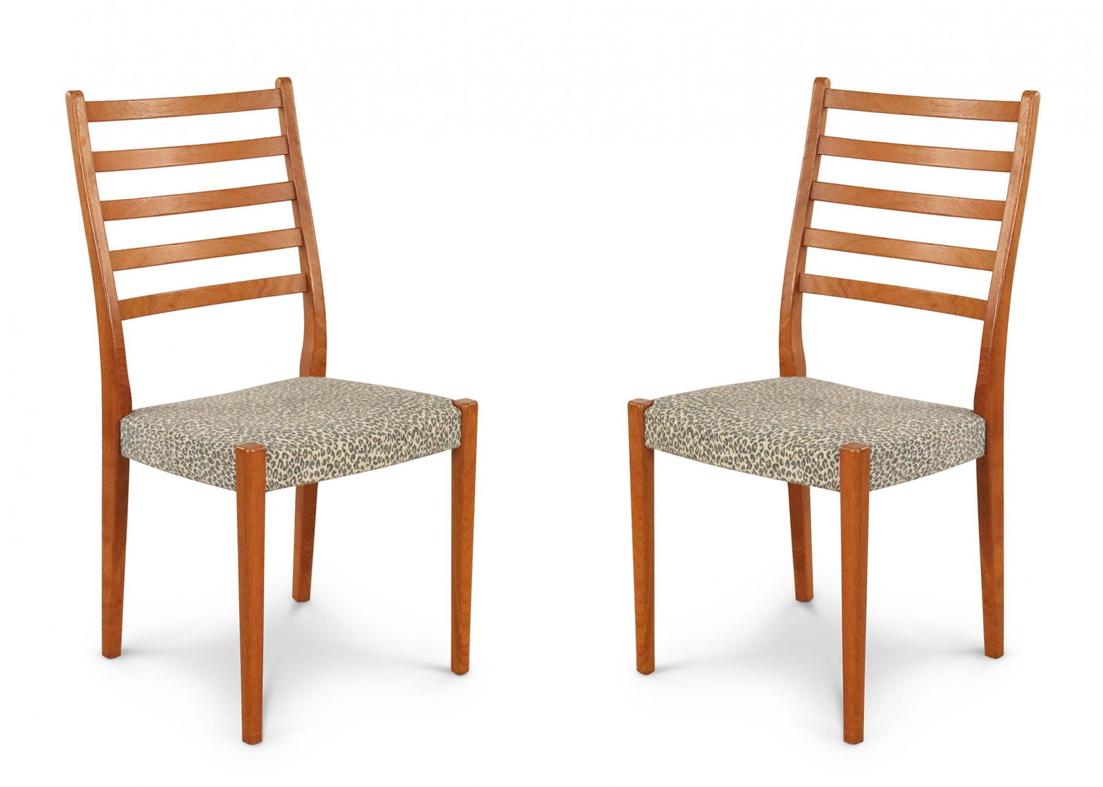 Svegards Markaryd, (4) teak ladder-back dining chairs (1 of 9)
