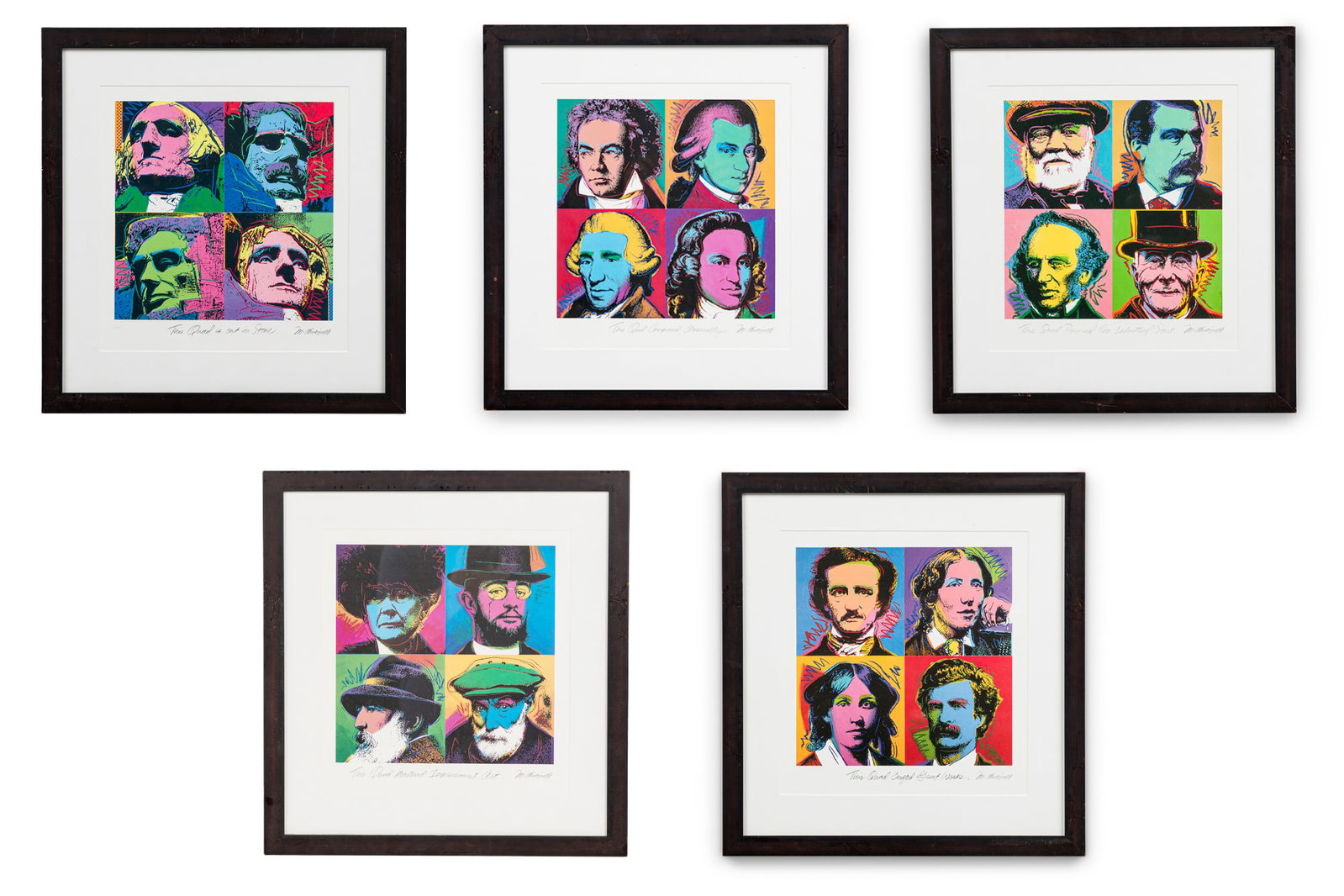 M. Chickerella, (5) Warhol style Pop Art"prints (1 of 18)