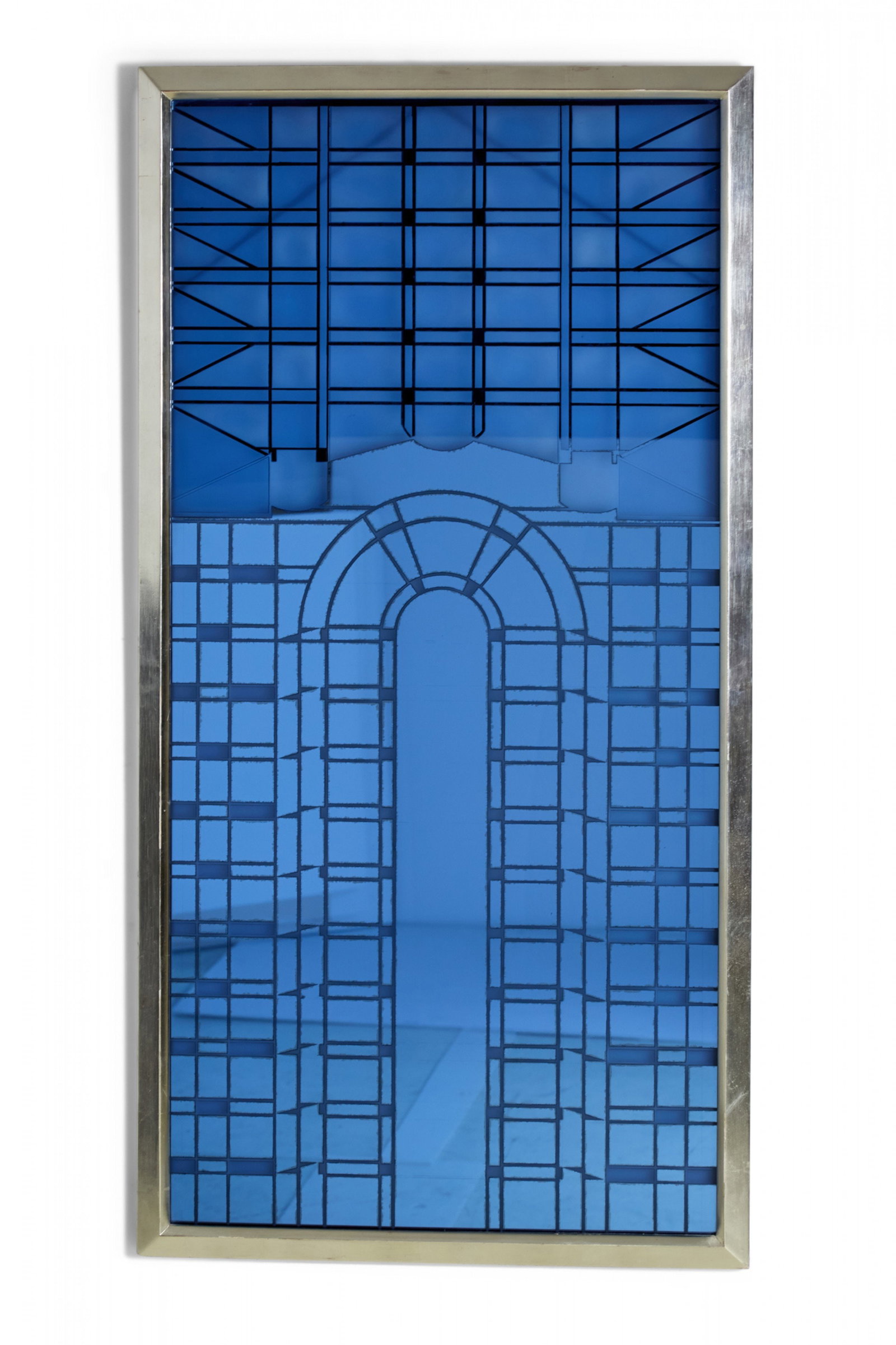 Art Deco style framed glass mirror (1 of 5)