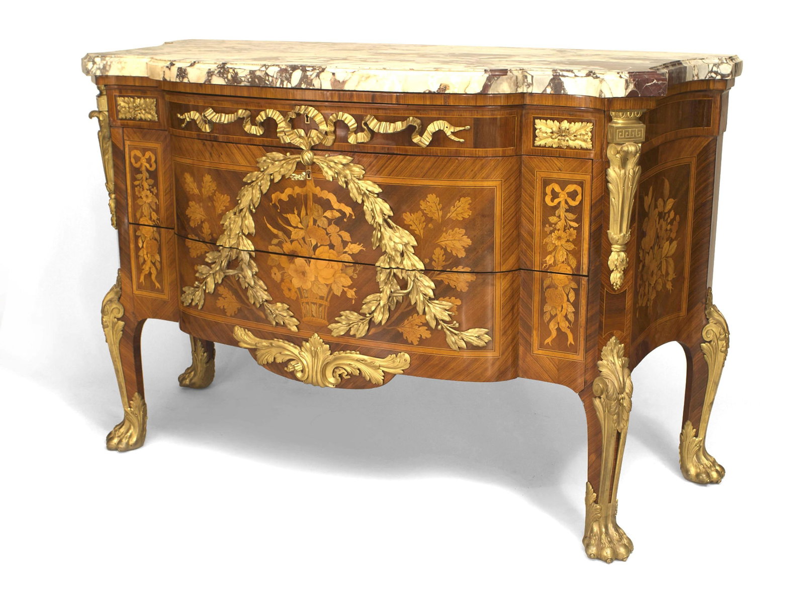 Maison Krieger (attrib.) Louis XV style marble top commode (1 of 6)