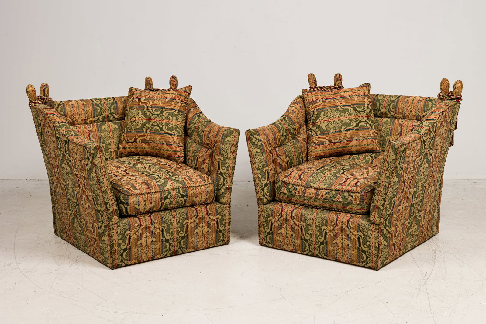 Pair custom Knole chairs (1 of 10)