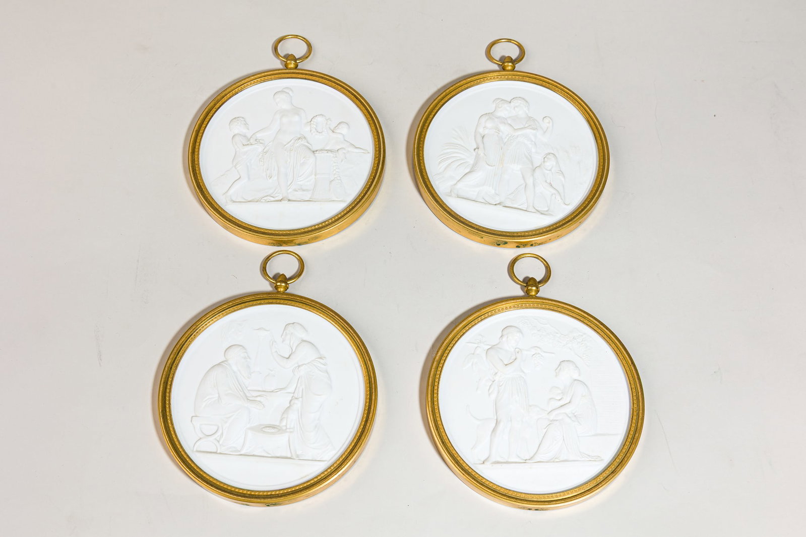 B&G (Bing & Grondahl), 4 bisque medallions after Thorvaldsen (1 of 8)