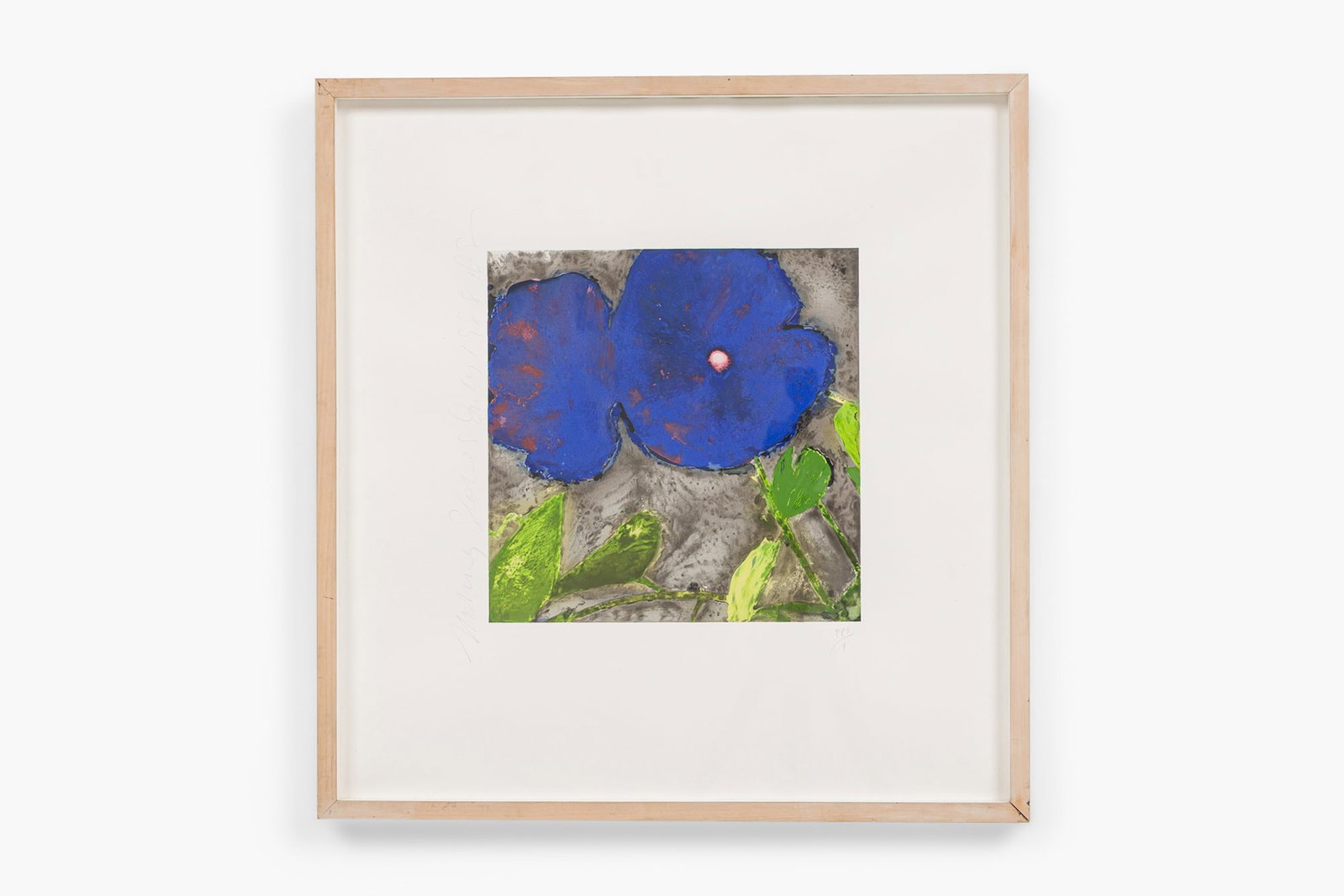 Donald Sultan, silkscreen print, 1988: Donald Sultan (American, b. 1951), "Morning Glories", silkscreen print, on Arches 88 paper with full margins, initialed, dated, titled and numbered pp 3/4 in pencil, (printer&