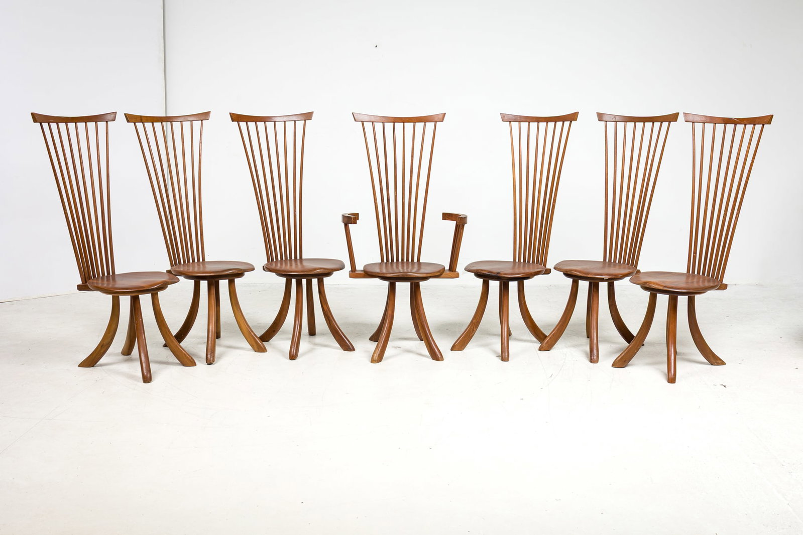 Jeffrey Greene, (6) High Spindle Back side chairs (1 of 17)