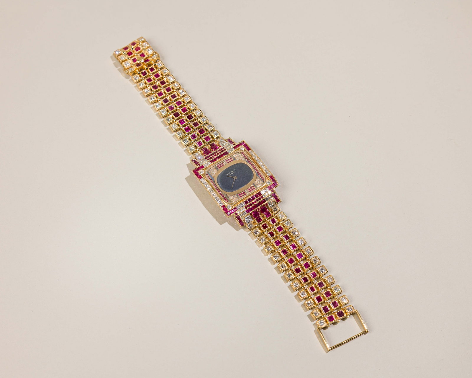 Patek Philippe In 18K Yellow Gold With Rubies And Diamond,Box And Papers (1 of 9)