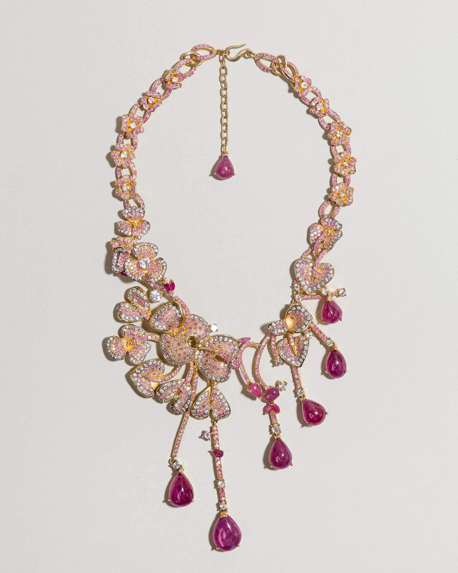 Multi Color Gemstone Necklace: <