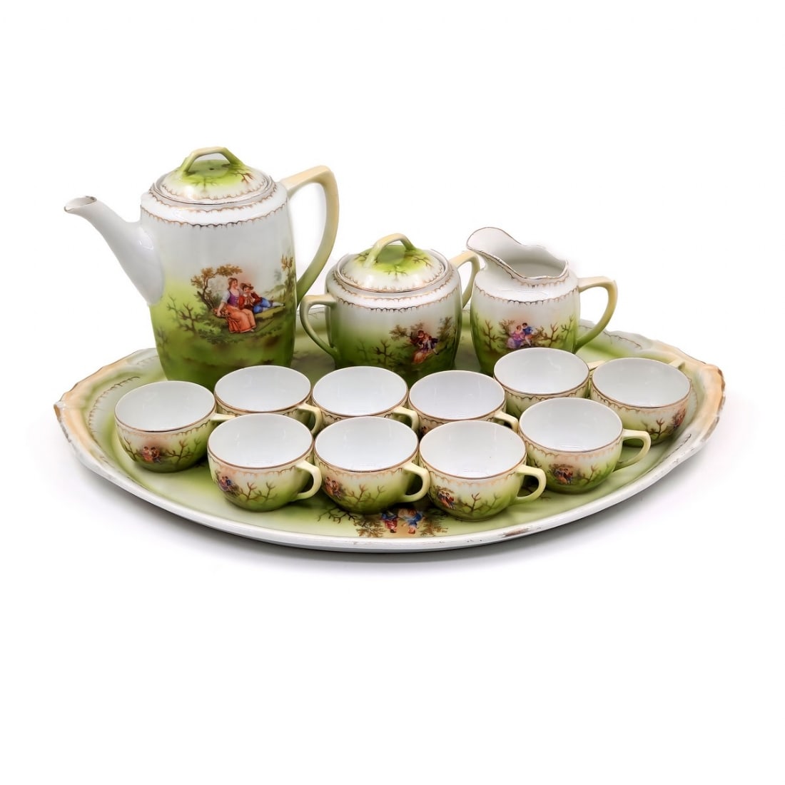 Antique Russian 'Gardner' porcelain set, Moscow (1 of 10)