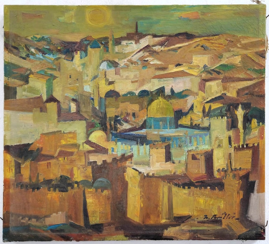 Zoma Baitler - 'Jerusalem' - oil painting on canvas (1 of 6)