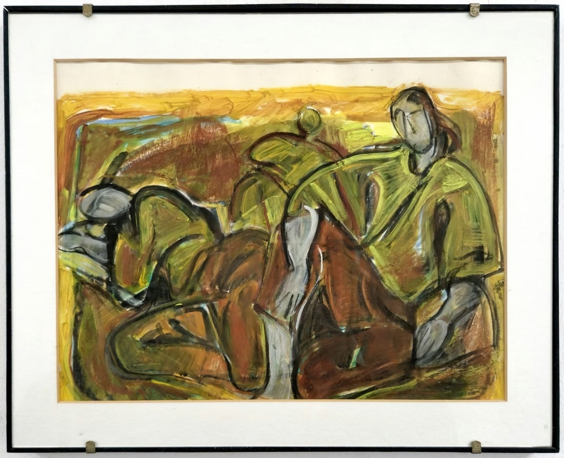 Eva Cerbu Siegler (Romanian, 1924-2008) - "Resting in the Field" (1 of 4)