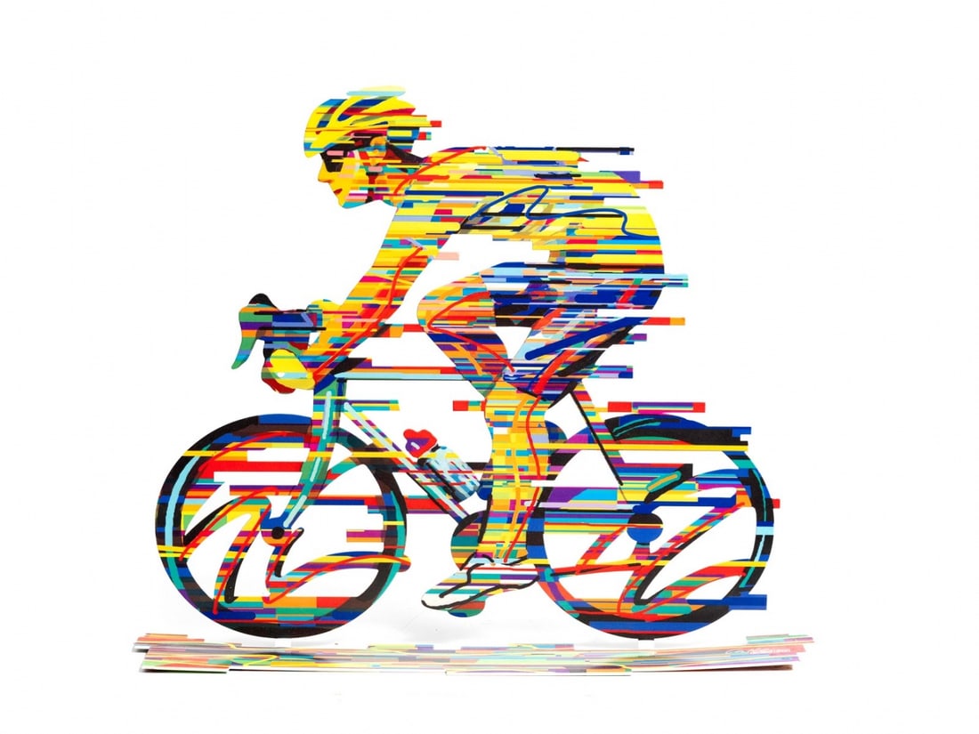 David Gerstein - "Cyclist", Signed: David Gerstein - "Cyclist", Signed, dimensions: Height: 35.5 cm Width: 42.5 cm Depth: 7.5 cmNotice: We are located in Israel and provide full packing and shipping service. You can ask us for a shippin