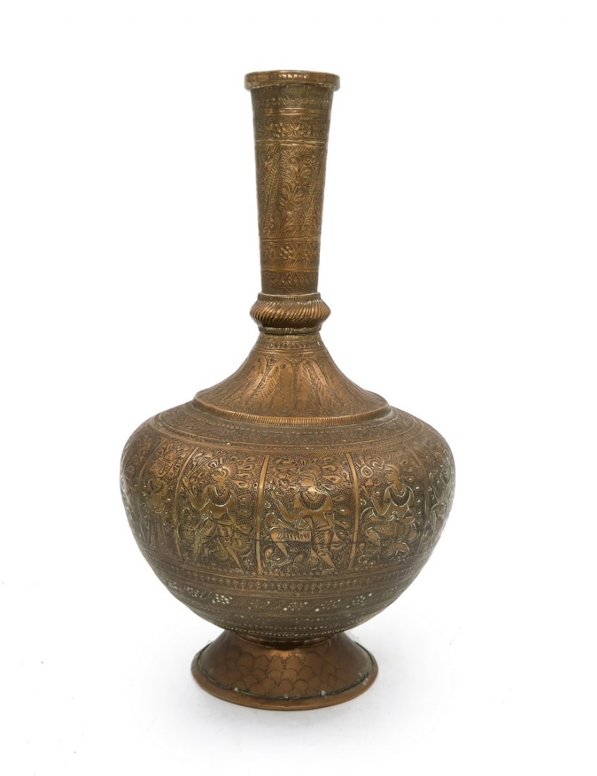 19th Century Antique Hindu-Persian Brass Water Vessel from Kashmir (1 of 5)