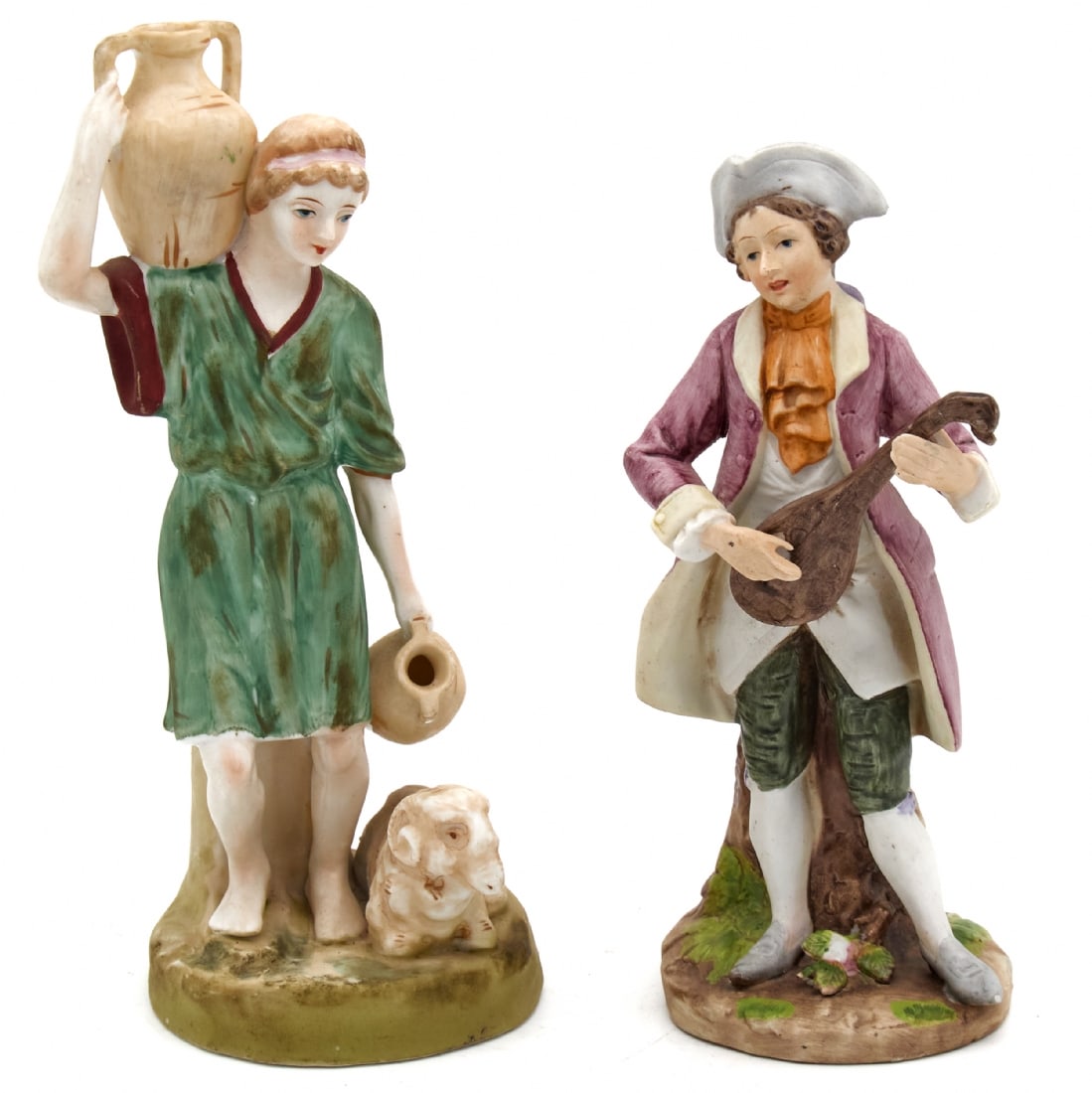Pair of Hand-Painted Porcelain Figurines, Unsigned (1 of 7)