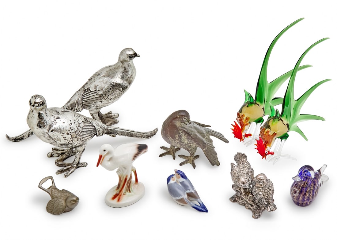 Ten Bird Sculptures in Various Models and Materials (1 of 7)