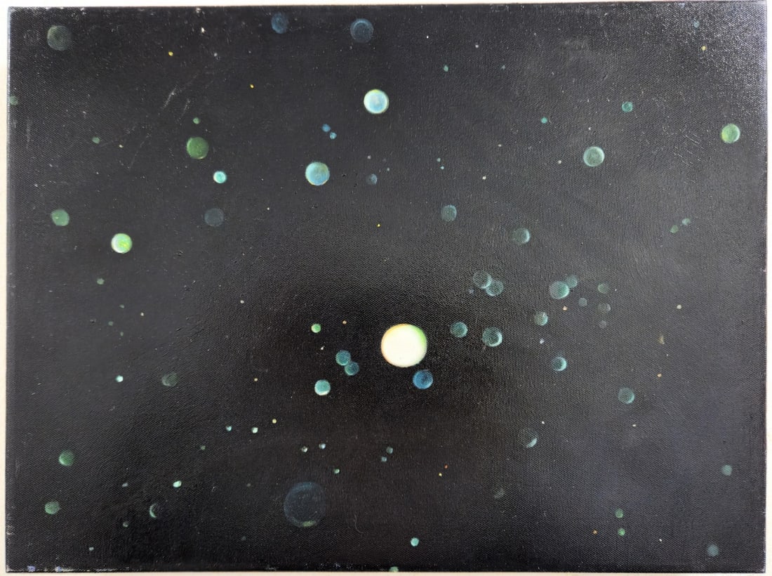 Shay Kun - 'Stars', Oil on Canvas, Signed and Dated 2010 on the Back: Shay Kun - 'Stars', Oil on Canvas, Signed and Dated 2010 on the Back, dimensions: 30x41 cm UnframedNotice: We are located in Israel and provide full packing and shipping service. You can ask us for a