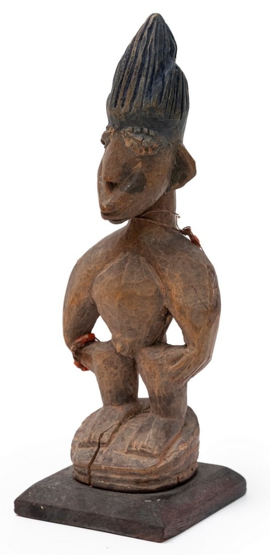 African 'Ibeji' (Ibeji) Statue of the Yoruba People, Male Figure Made of Wood (1 of 5)