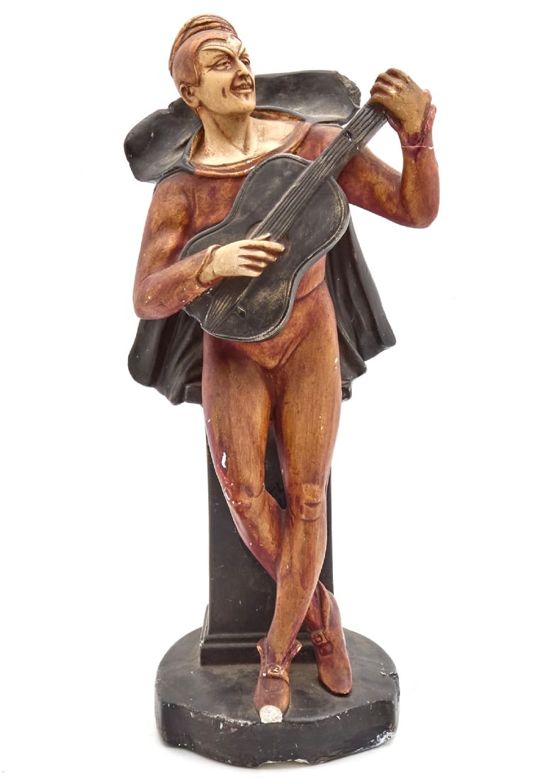 Plaster Sculpture of Mephisto, Hand-Painted, Signed: Plaster Sculpture of Mephisto, Hand-Painted, Signed, height: 43 cmNotice: We are located in Israel and provide full packing and shipping service. You can ask us for a shipping quote before the sale.