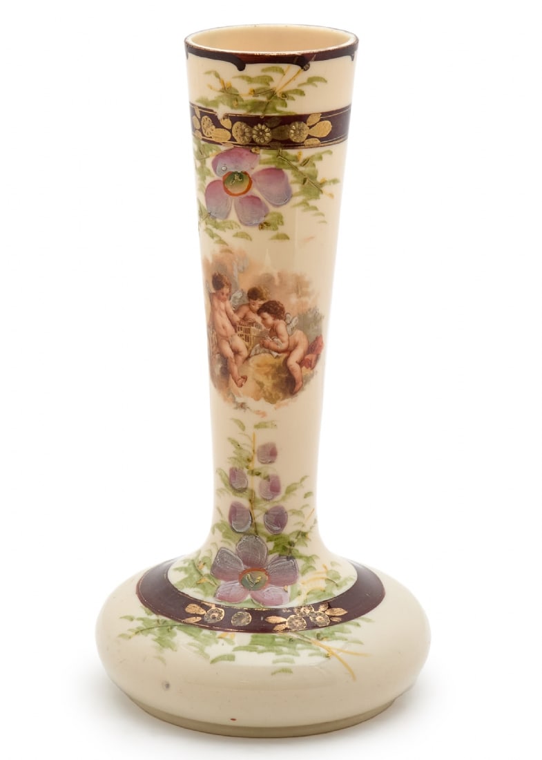 Antique English Bristol Glass Vase, 19th Century (1 of 4)