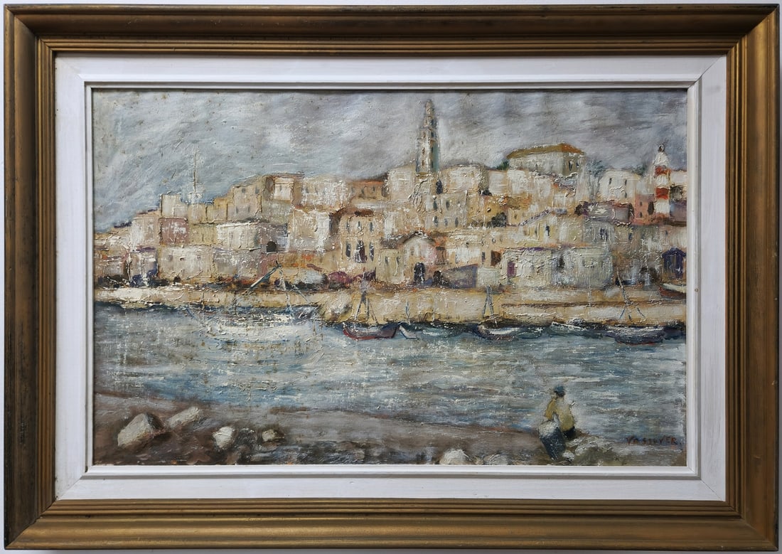 Jacob Vassover - 'Jaffa', Oil on Canvas, Signed: Jacob Vassover - 'Jaffa', Oil on Canvas, Signed, painting dimensions: 42X65 cm Frame dimensions: 58X83 cm Notice: We are located in Israel and provide full packing and shipping service. You can ask u