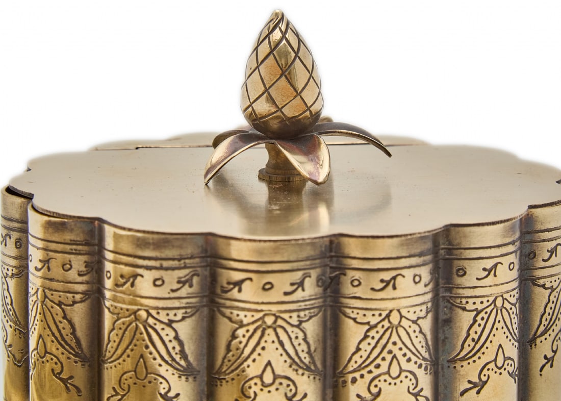 Two Decorative Brass Items with Relief Work - 5