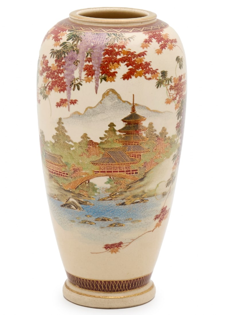 Antique Japanese Kutani Jug, Made of Porcelain, Hand-Painted Enamel and Gold, Signed (1 of 3)