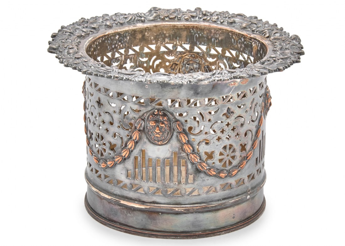English or American Champagne Bottle Stand, Made of Silver-Plated Copper, Unsigned (1 of 5)