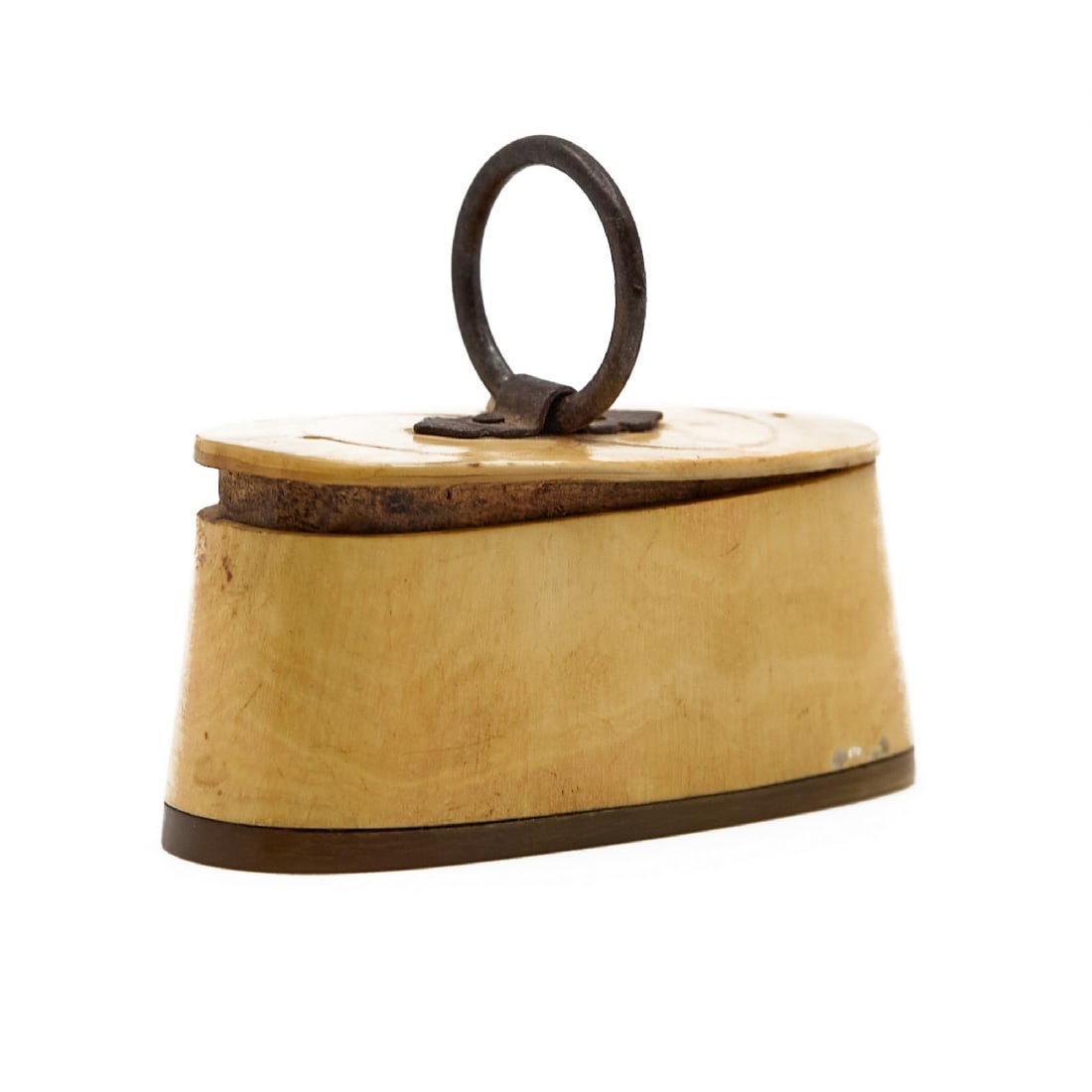 19th-Century French Scent Box, Elliptical Design, Natural Material (1 of 2)