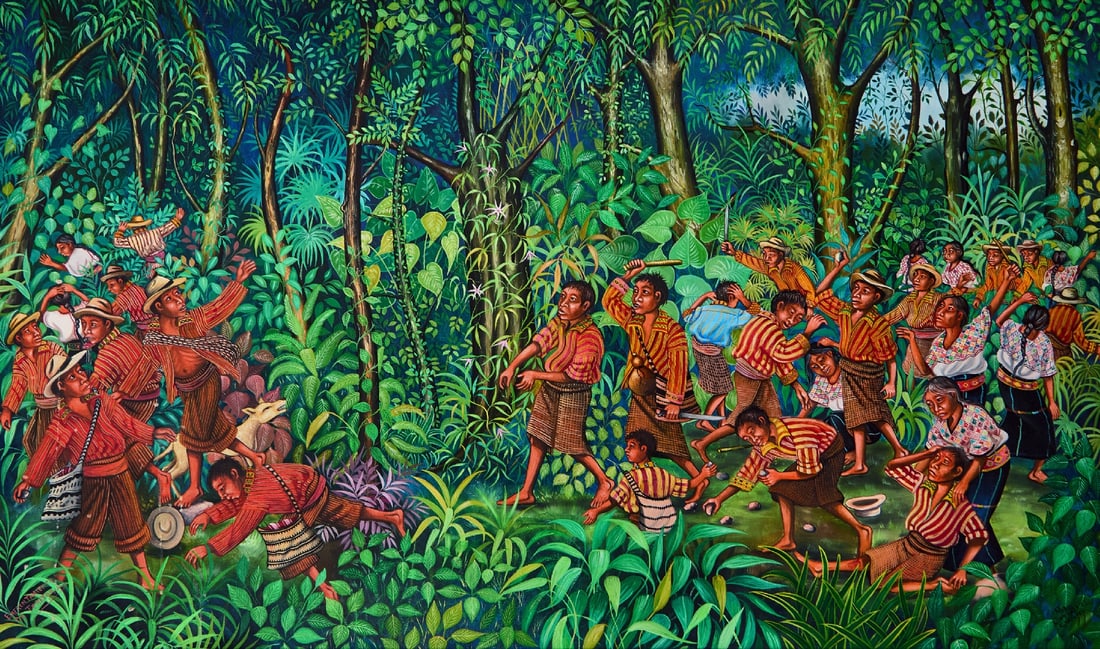Mario Gonzalez Chavajay - Large Oil Painting on Canvas, Signed: Mario Gonzalez Chavajay - Large Oil Painting on Canvas, Signed, dimensions: 77X130 cm Frame dimensions: 87X138 cm Notice: We are located in Israel and provide full packing and shipping service. You ca