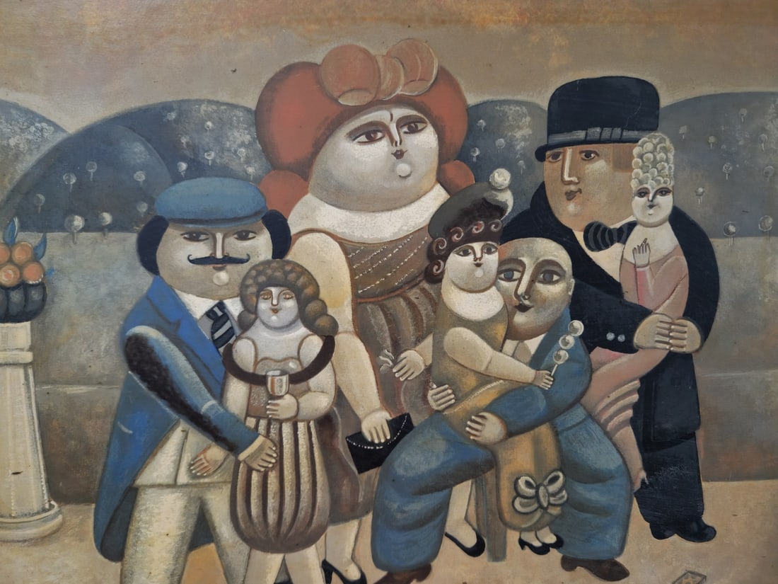 Yuri Krasny 'Large Red-Haired Woman and Friends', Print on Board Signed in Pencil: Yuri Krasny 'Large Red-Haired Woman and Friends', Print on Board Signed in Pencil, dimensions: 50X60 cm Frame: 61X71 cm Notice: We are located in Israel and provide full packing and shipping service. 