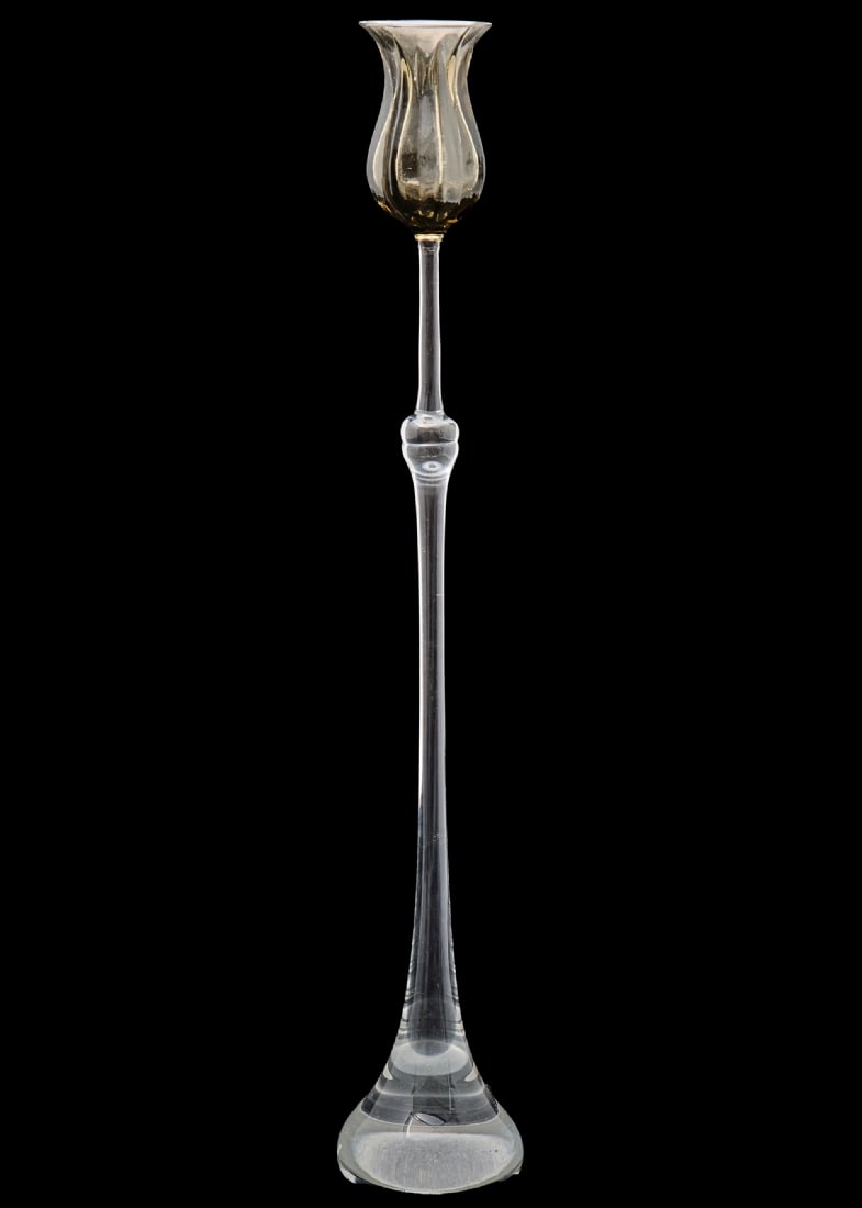 Designed Glass Candle Holder by Rosenthal, Model “Tulip: Designed Glass Candle Holder by Rosenthal, Model “Tulip”, height: 40 cm Notice: We are located in Israel and provide full packing and shipping service. You can ask us for a shipping quote befo