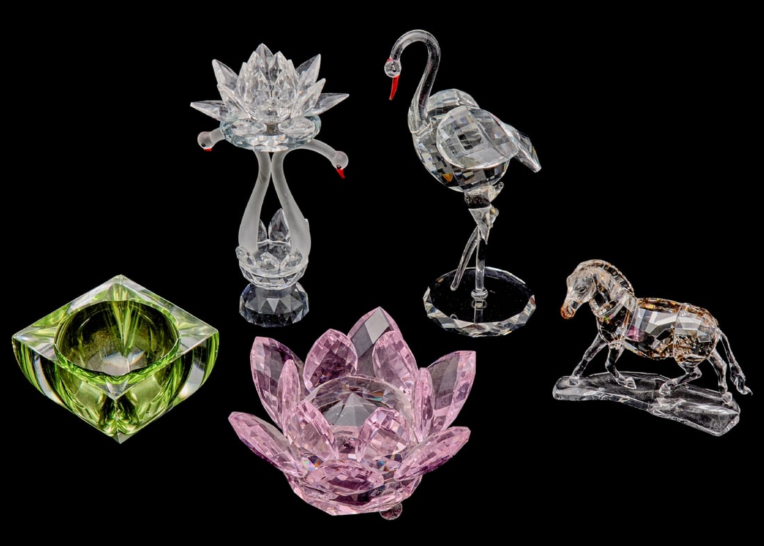Set of 6 Different Crystal Items (1 of 3)
