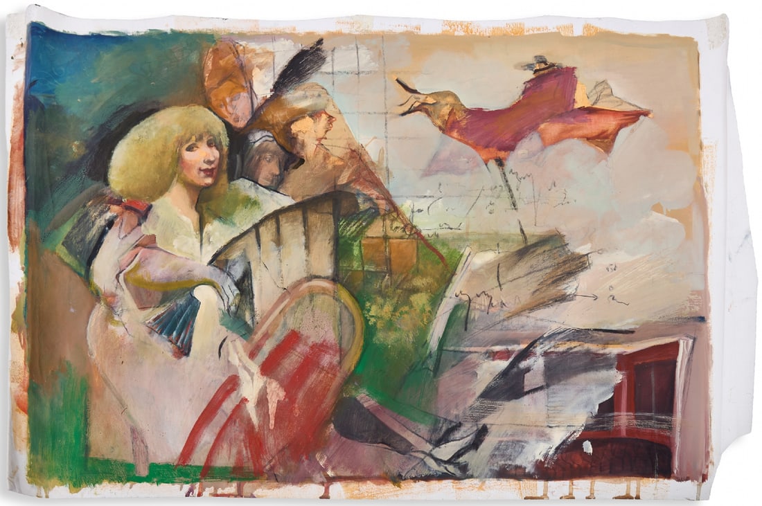 Gerti Rubinstein - Oil Painting on Canvas, Signed: Gerti Rubinstein - Oil Painting on Canvas, Signed, unstretched and unframed, only the painted canvas Dimensions: 50X74 cm Notice: We are located in Israel and provide full packing and shipping service